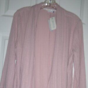 Women’s Pink color, open front cardigan